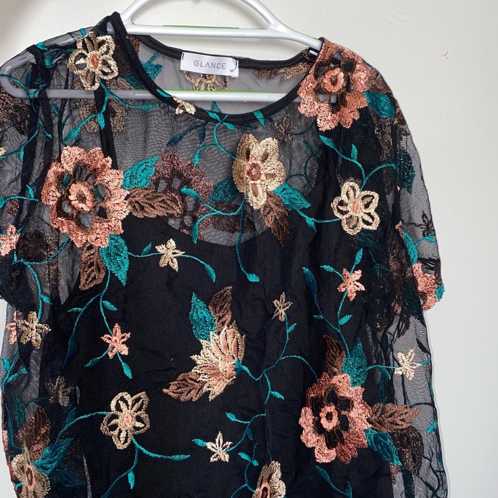 Glance tops | Glance embroidered blouse